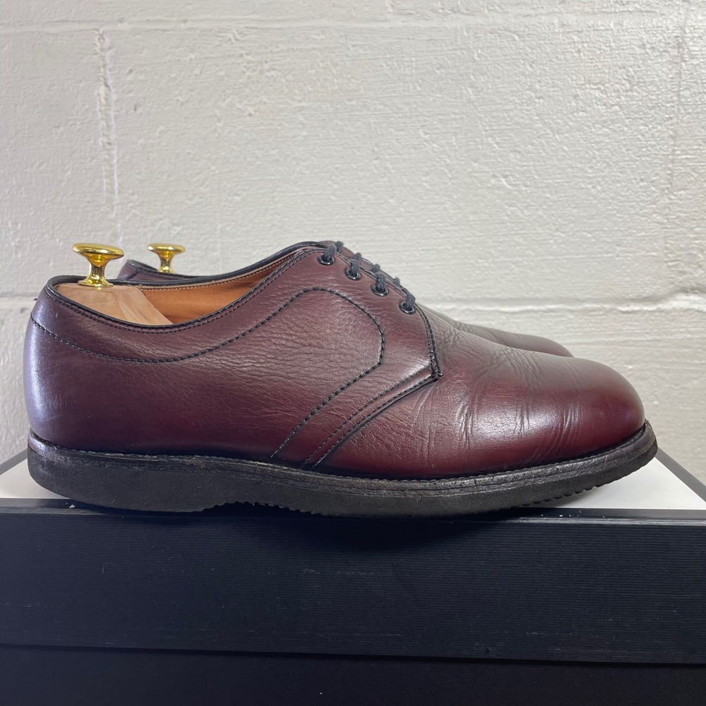 Alden 8A23 Plain Toe Burgundy LeatherOxford Dress Shoes Men's Size 8.5 D/EE